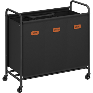 Rolling 3-Section Laundry Sorter