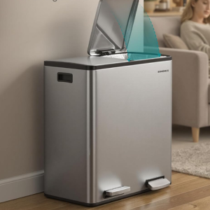 Double Compartment 2 x 8Gal Trash Can