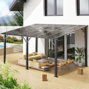 Aluminum 14' x 10' Wall-Mount Pergola