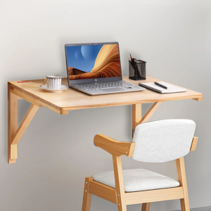 Wood Wall-Mount Foldable Table