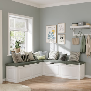 L-Shape Cushioned Corner Storage Bench