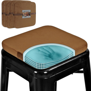 Set of 4 Magnetic Memory Foam Metal Stool Cushions