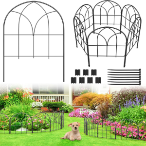 6-Pack Metal Garden Fence Panels