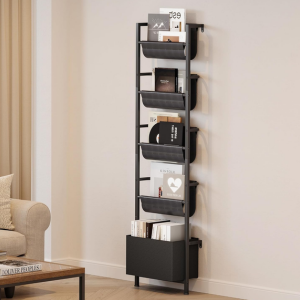 5-Tier Wall Mount Ladder Bookshelf