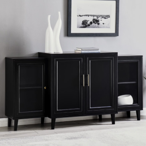 Walker Edison Glass Door Storage Sideboard