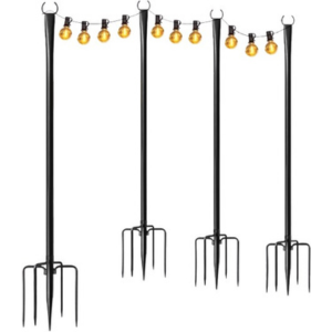 4-Pack Outdoor String Light Poles