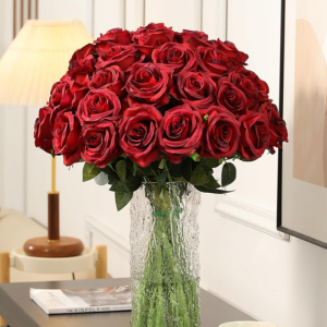 36-Piece Artificial Red Roses Bouquet