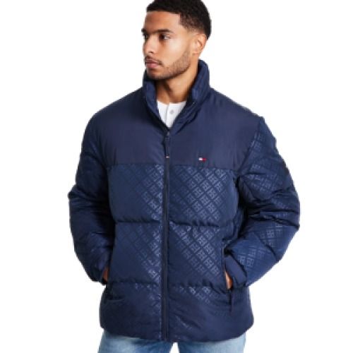Tommy Hilfiger Men's Mixed-Media Puffer Jacket