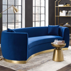 Modway Curved Velvet Sofa