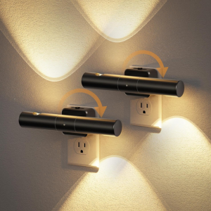 2-Pack Rotating Wall Plug Night Lights