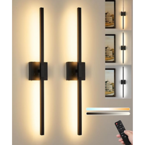 2-Pack LED Wall Sconces w/Remote