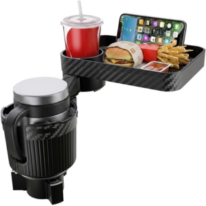 Car Cup Holder Expander w/Tray