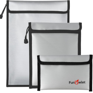 3-Pack Fireproof Waterproof Document Bag Set