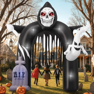 Halloween 10' Inflatable Ghost Archway w/LEDs