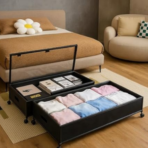 2-Pack Under Bed Storage w/Wheels