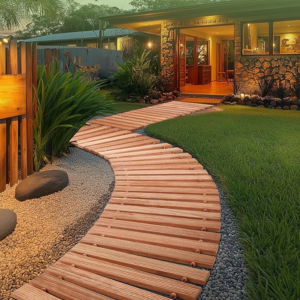 Cedar Wood 8' Rollable Garden Pathway