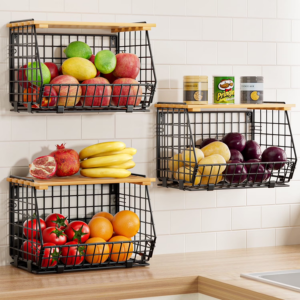 3-Pack Hanging Storage Baskets