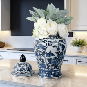 Ceramic Ginger Jar w/Lid