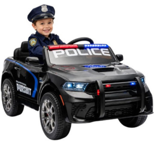 Maybird Dodge Durango 12V Kid's LED Police Ride-On Car w/RC & Music