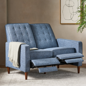 Noble House Tufted Loveseat Recliner