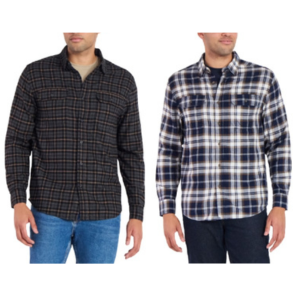 George Men's Double Pocket Flannel Shirt
