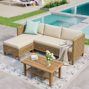 3-Piece Wicker Patio Conversation Set