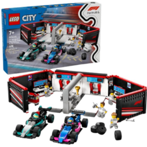 LEGO 678-Piece City F1 Garage & Mercedes-AMG & Alpine Cars Building Set