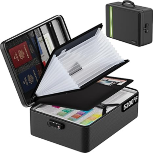 Fireproof Document File Organizer Box