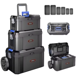 3-in-1 Rolling Stackable Tool Box System w/Wheels