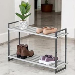 Honey-Can-Do 2-Tier Steel Shoe Rack