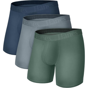 Hanes 3-Pack Men's Bamboo Boxer Briefs