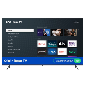 onn 70” Class 4K UHD Roku Smart TV