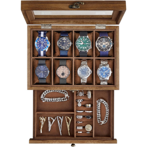 2-Tier 8-Slot Watch Box