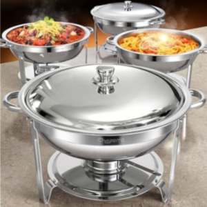 4-Pack Chafing Stainless Steel 5Qt. Dish Buffet Set