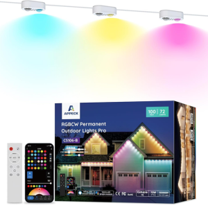 Smart 100' Permanent Outdoor RGBCW LED Lights w/Alexa