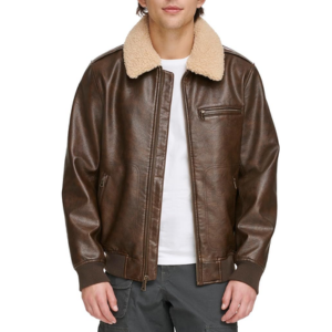 Levi's Men's Faux Leather Sherpa Bomber Jacket