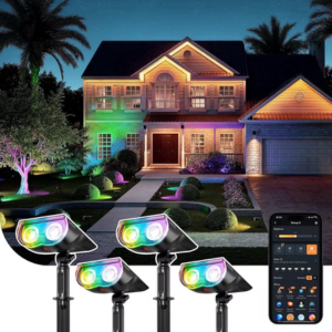 Linkind 4-Pack Smart Outdoor Solar Spot Lights w/App