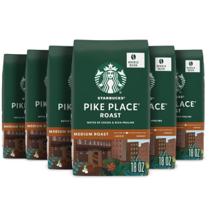 Starbucks 6-Pack 18oz. Whole Ground Coffee