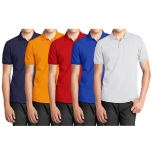 Galaxy by Harvic 5-Pack Men’s Pique Polo Shirts