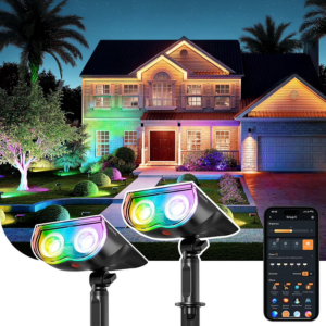 2-Pack Color Changing Solar Spot Lights w/App
