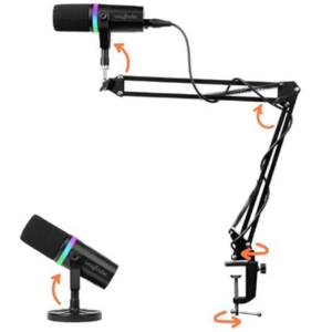 Wayfinder USB/XLR Dynamic Microphone Set w/Boom Arm