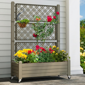 Mobile Resin 5' Planter Box w/Trellis
