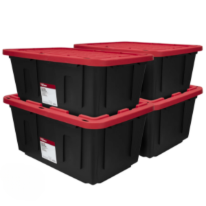 Hyper Tough 4-Pack 27Gl. Storage Bin