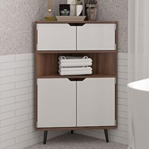 Wood Corner Storage Cabinet