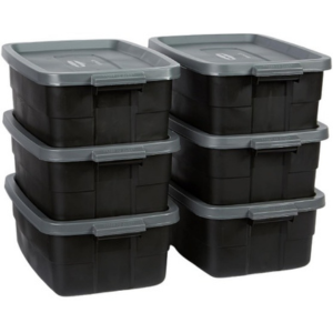 Rubbermaid 6-Pack 10-Gal. Storage Totes w/Lids