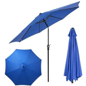 Patio 9' Umbrella w/Push Button Tilt & Crank