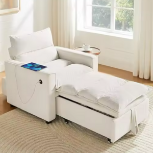 Convertible 3-in-1 Futon Sofa Bed w/USB