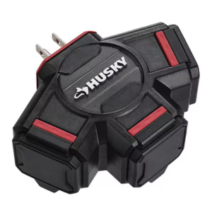 Husky 3-Outlet Power Hub Extension Cord Adapter