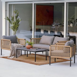 Grand patio 4-Piece Modern Wicker Patio Set