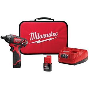 Milwaukee M12 12V Cordless 1/4'' Screwdriver Kit w/Batteries & Charger